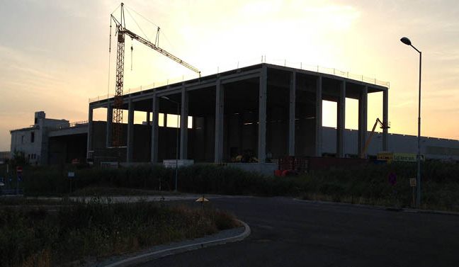 Bau des Logistikzentrums in Müllendorf