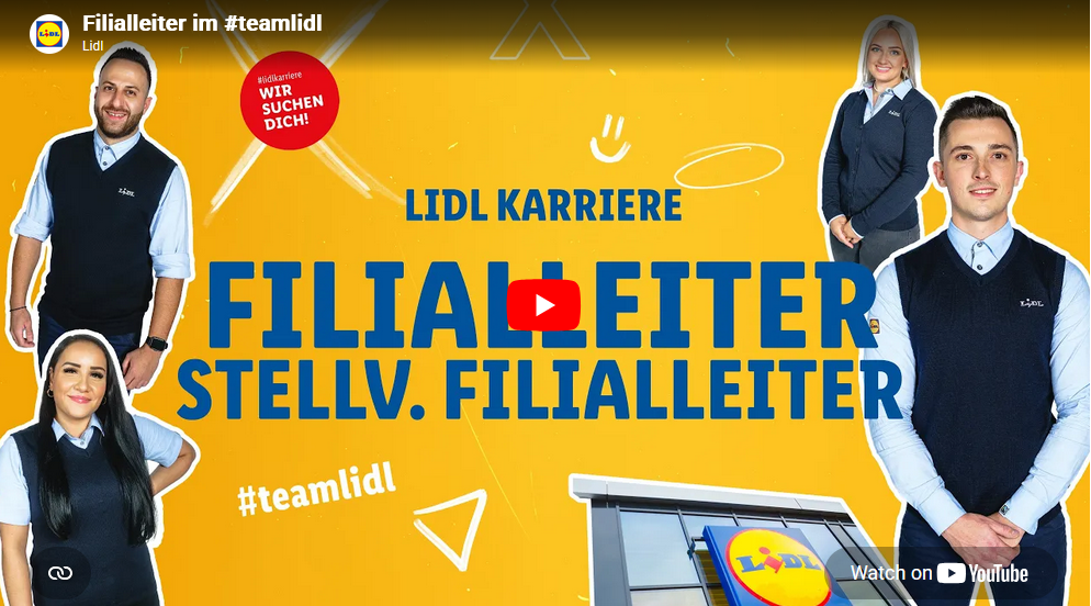 Werde Filialleiter bei Lidl