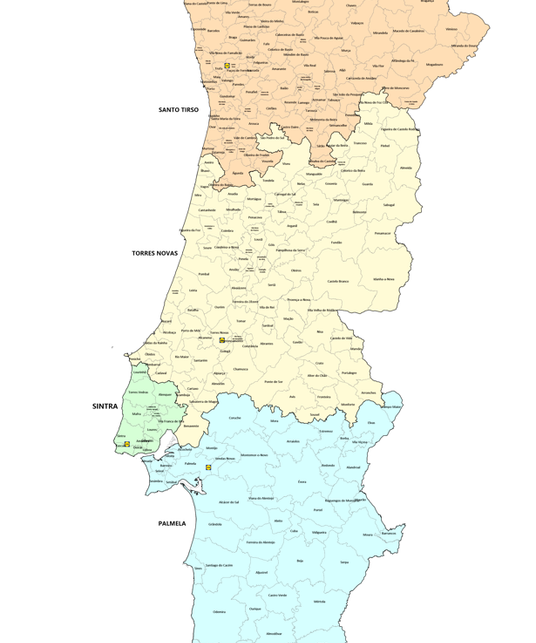 Portuguese regional map
