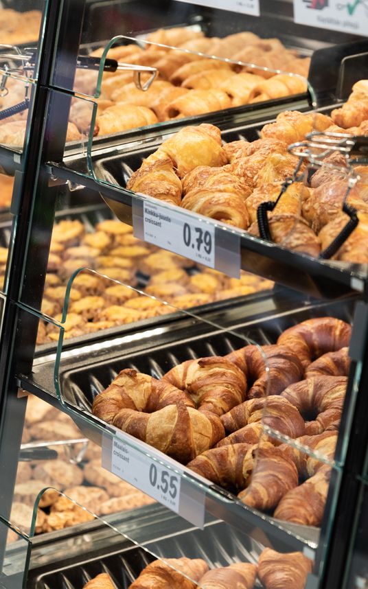 Paistopistetuotteet herkullisesti esillä