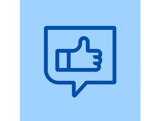speech bubble with thumbs up symbol
