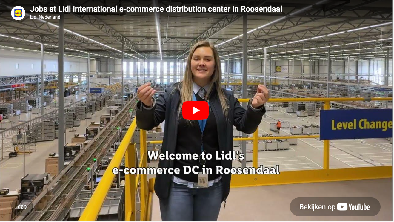 Video Jobs at Lidl international e-commerce distribution center in Roosendaal