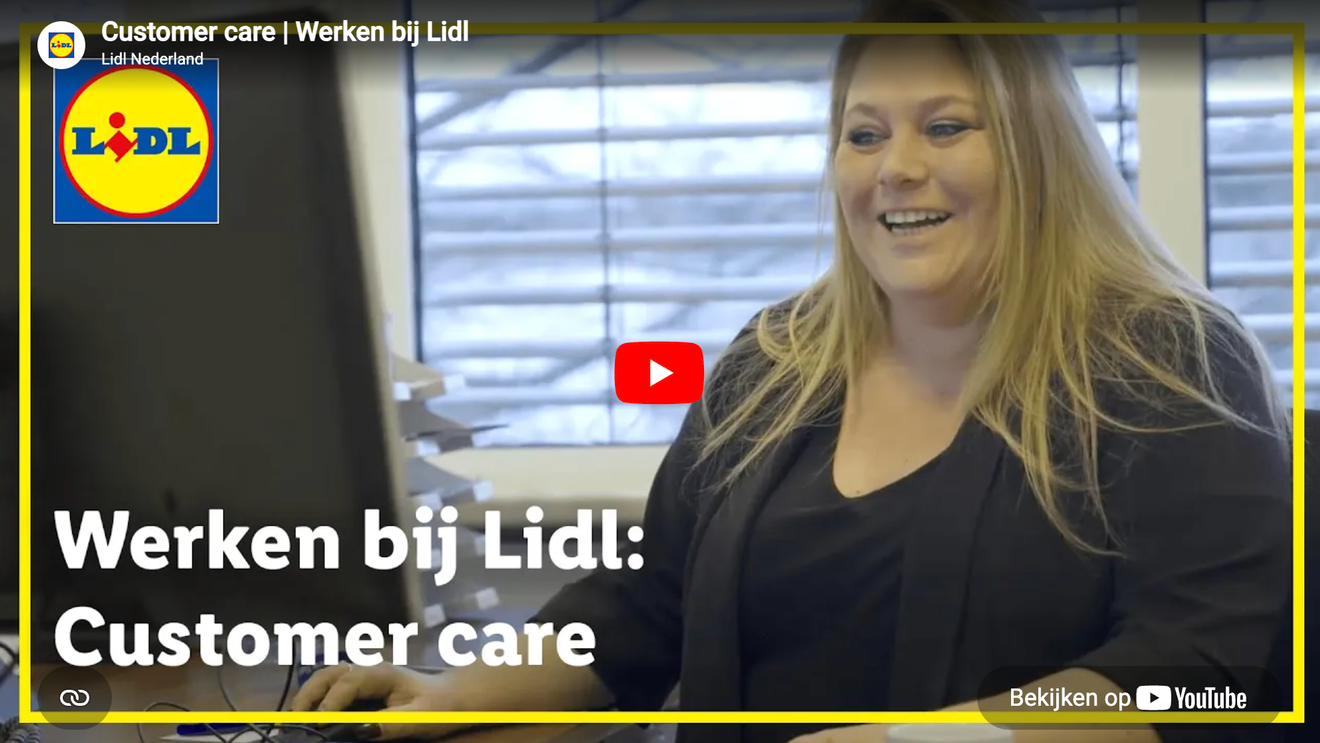 Video werken bij customer care Lidl