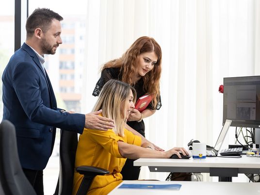 colleagues in office