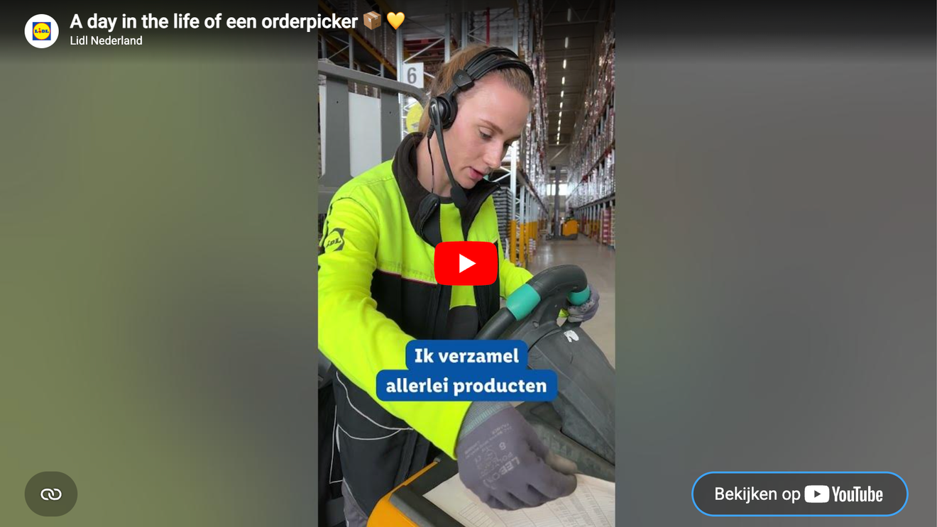 Video a day in the life of een orderpicker 📦 💛