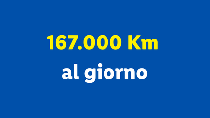 167.000 km al giorno