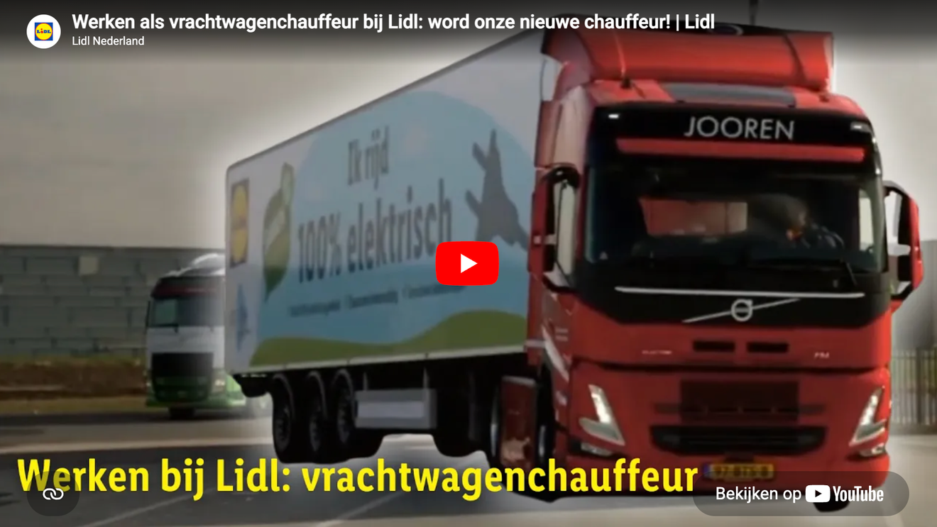 Video werken als vrachtwagenchaffeur